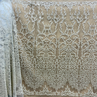 Beaded Lace Fabric Embroidered on 100% Polyester Net Mesh | Lace USA - GD-2915