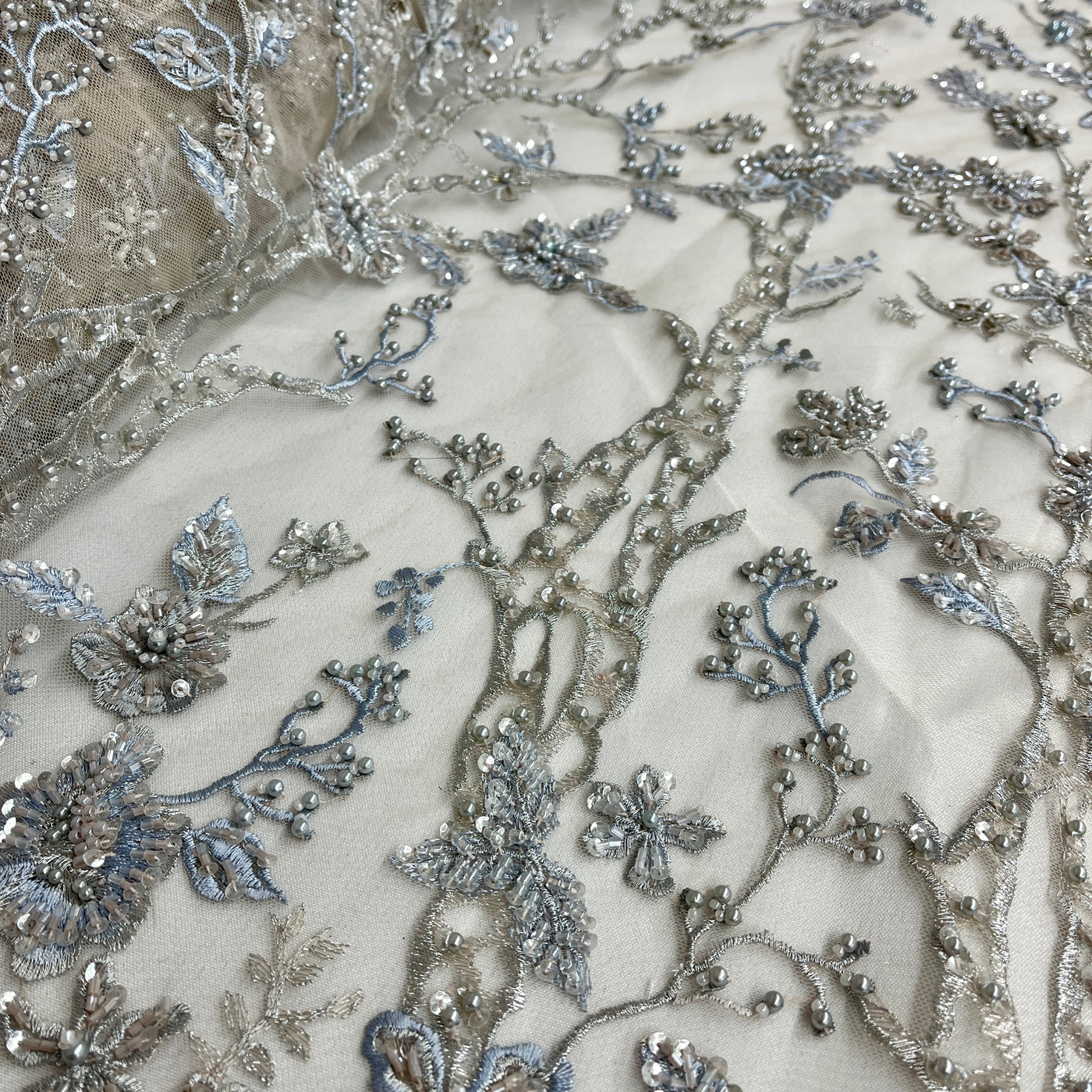 Beaded & Embroidered Lace Fabric Lace USA