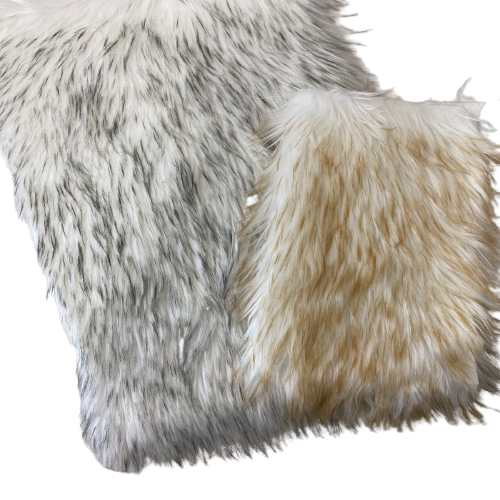 Beige Frost Tipped Husky Faux Fur Fabric