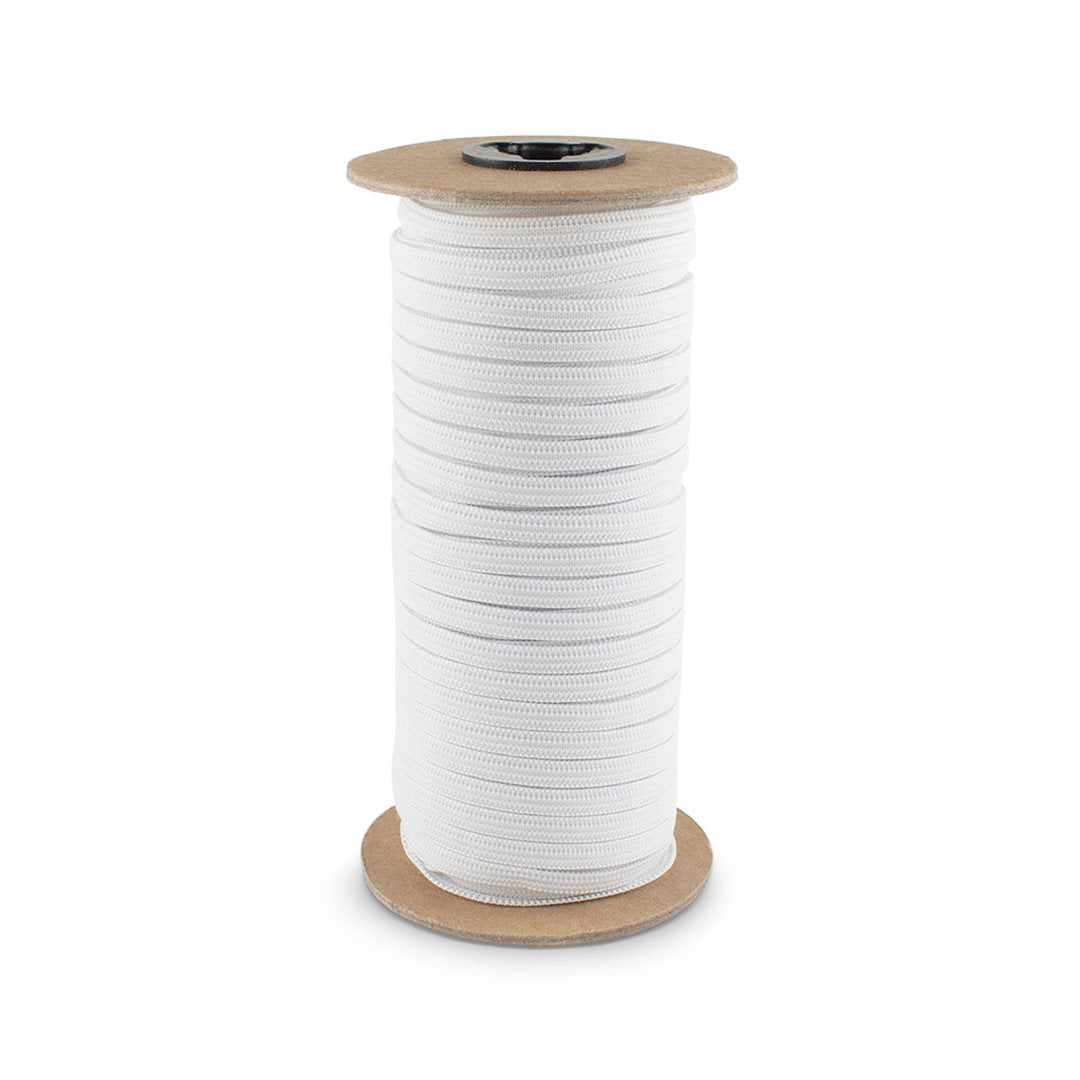 1/4" White Knitted Elastic Band - 288 Yard Roll