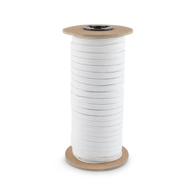 1/4" White Knitted Elastic Band - Case of 30 Rolls - 8,640 Yards