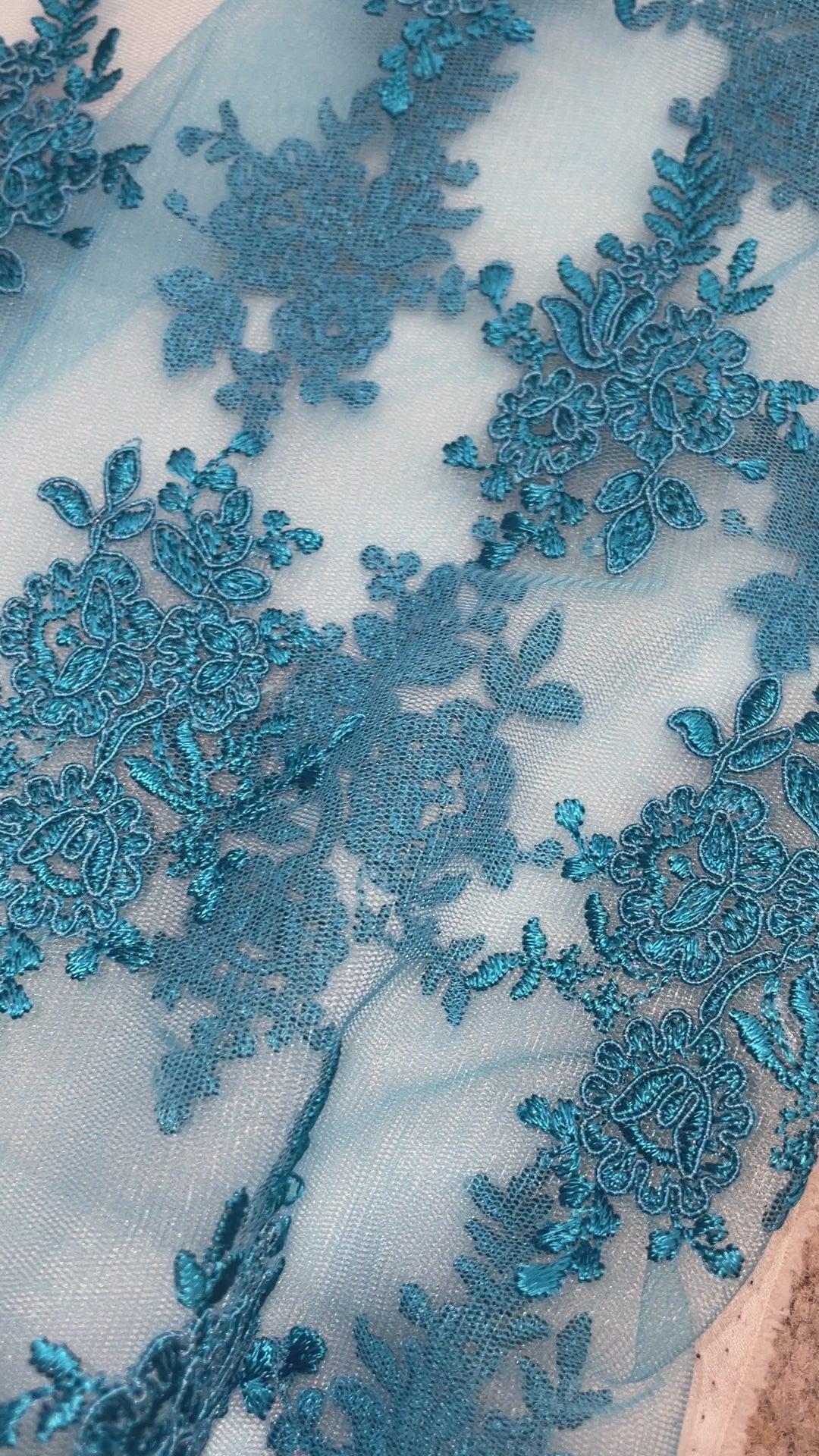 Corded Bridal Lace Fabric Embroidered on 100% Polyester Net Mesh | Lace USA