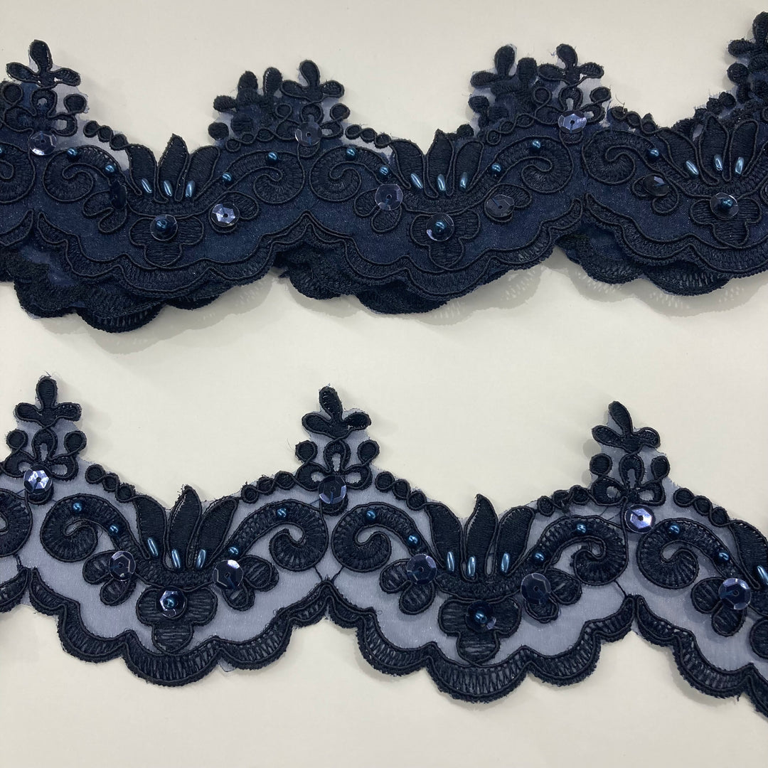 Corded, Beaded & Embroidered Trimming. Lace Usa