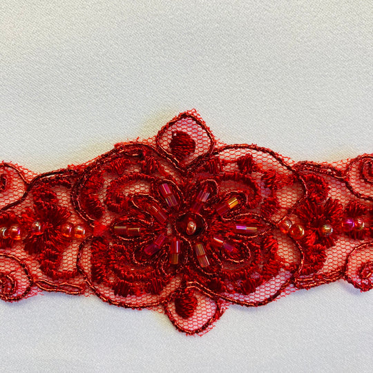 Beaded, Corded & Embroidered Trimming. Lace Usa