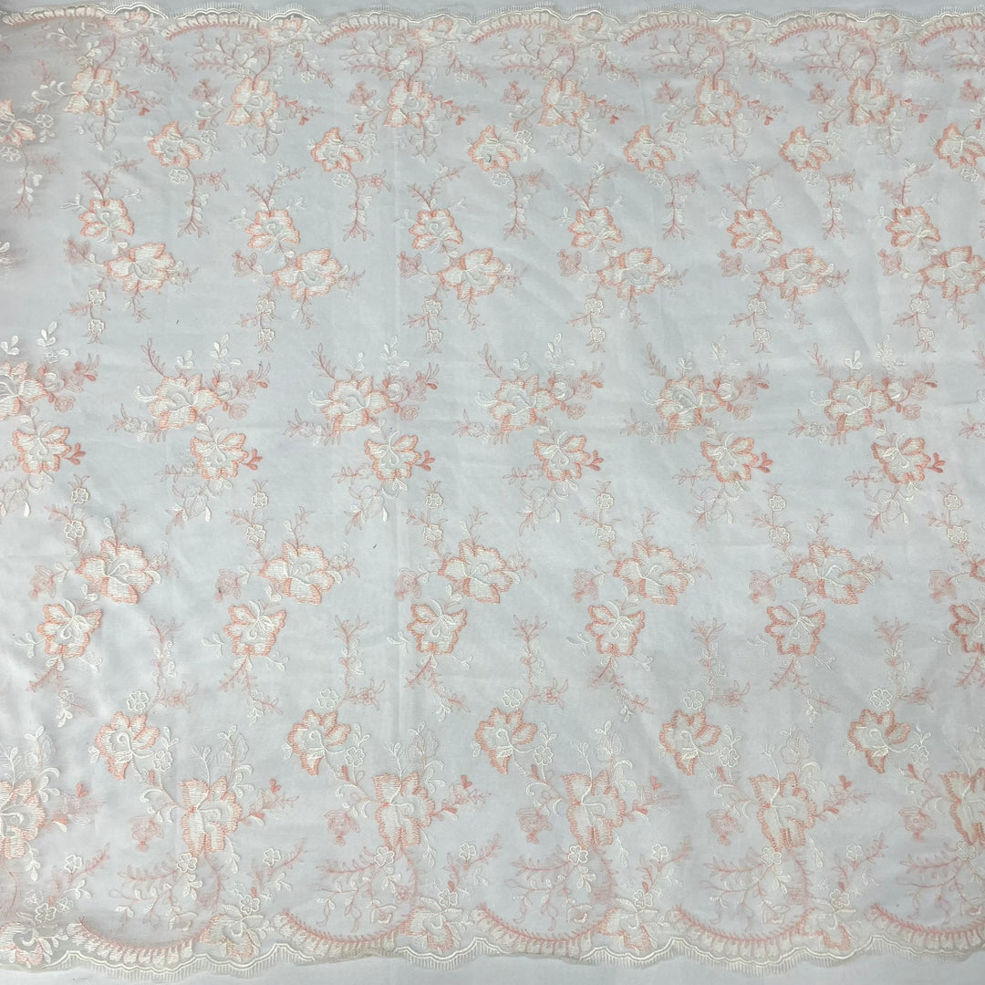 Lace Fabric Embroidered on 100% Polyester Net Mesh | Lace USA - 42092W