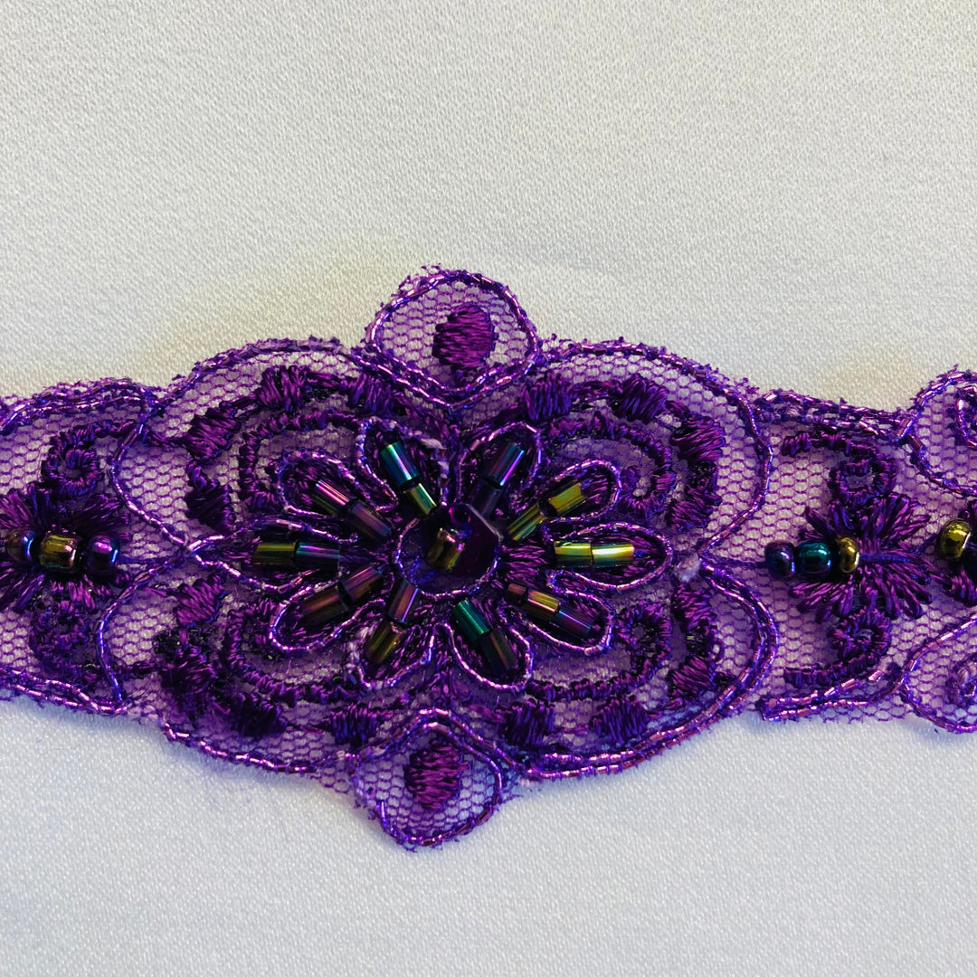 Beaded, Corded & Embroidered Trimming. Lace Usa